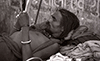 Saddhu reading the news